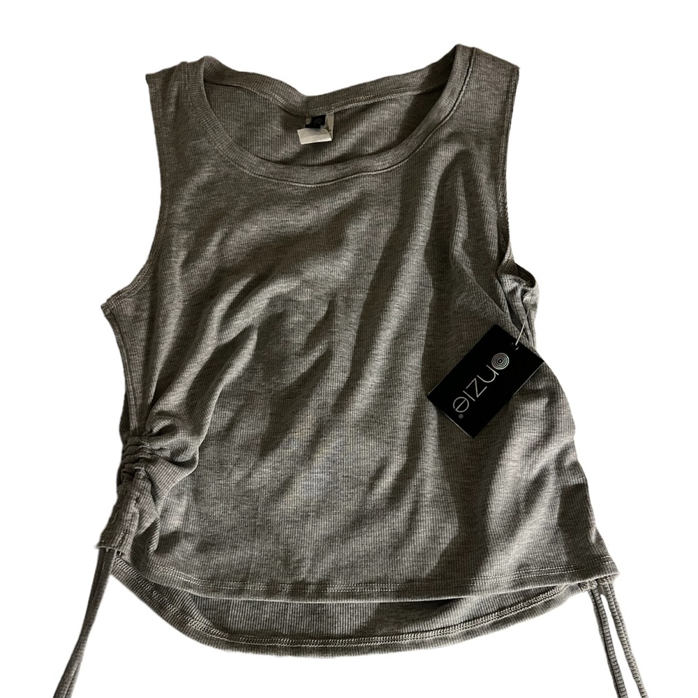 Onzie Tank tee with draw strings on the side